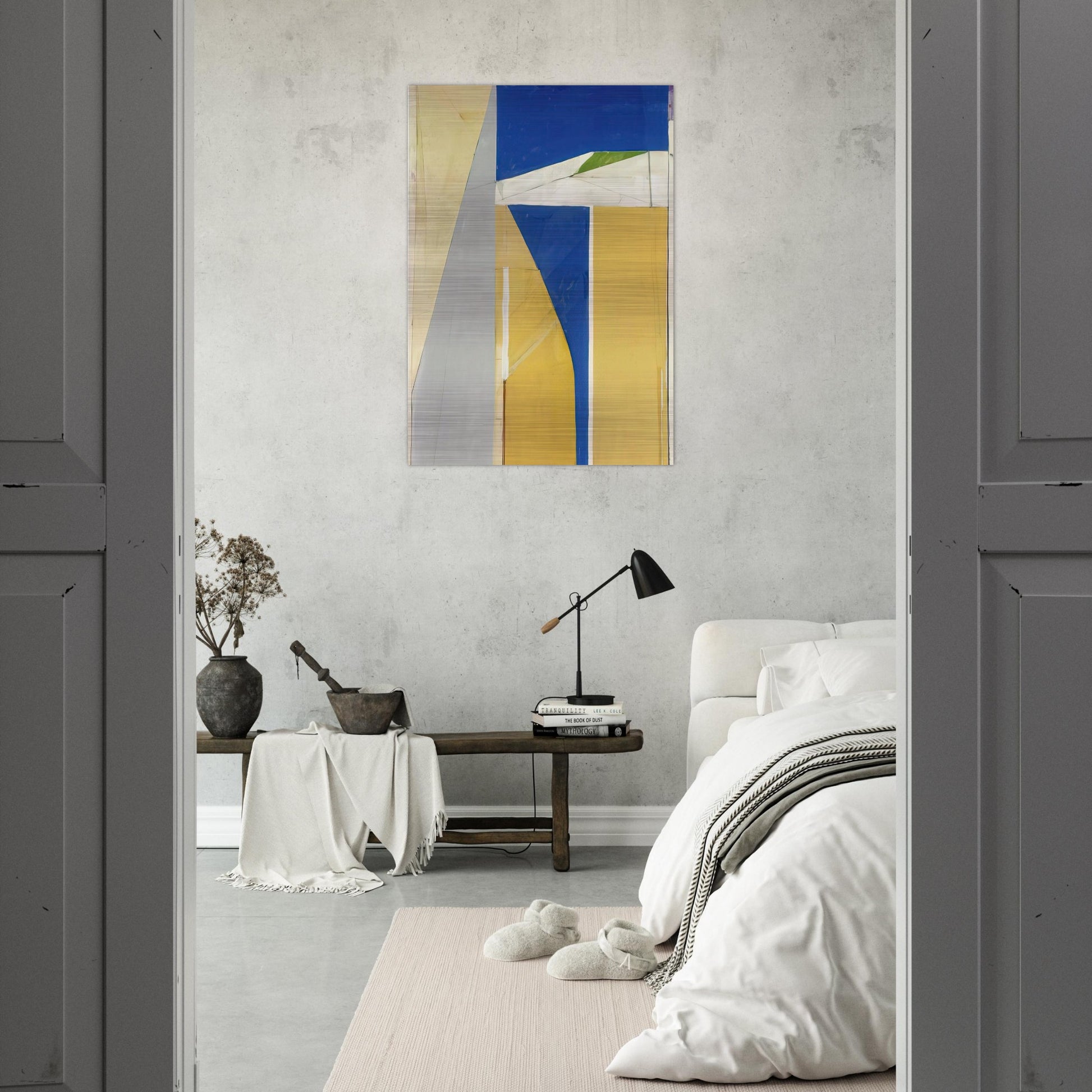 Ocean Park #32 - Richard Diebenkorn Brushed Aluminum Print - 70x100 cm / 28x40 inches | Richard Diebenkorn Aluminum Print | Richard Diebenkorn Prints