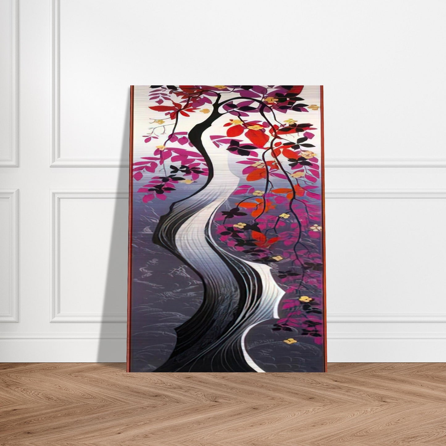 Twisted Tree - Eyvind Earle Brushed Aluminum Print - 70x100 cm / 28x40 inches | Eyvind Earle Aluminum Print | Eyvind Earle Prints
