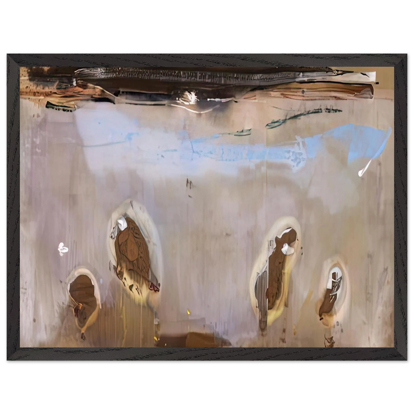 Helen Frankenthaler - Tethys, 1981- Wall Art - 21x29.7 cm / 8x12" - Premium Wooden Framed Poster With Fine Art Paper-canvas - Wood frame