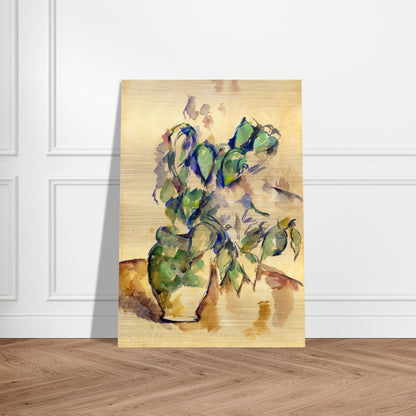 Leaves in a Green Pot - Paul Cézanne Brushed Aluminum Print - 70x100 cm / 28x40 inches | Paul Cézanne Aluminum Print | Paul Cézanne Prints