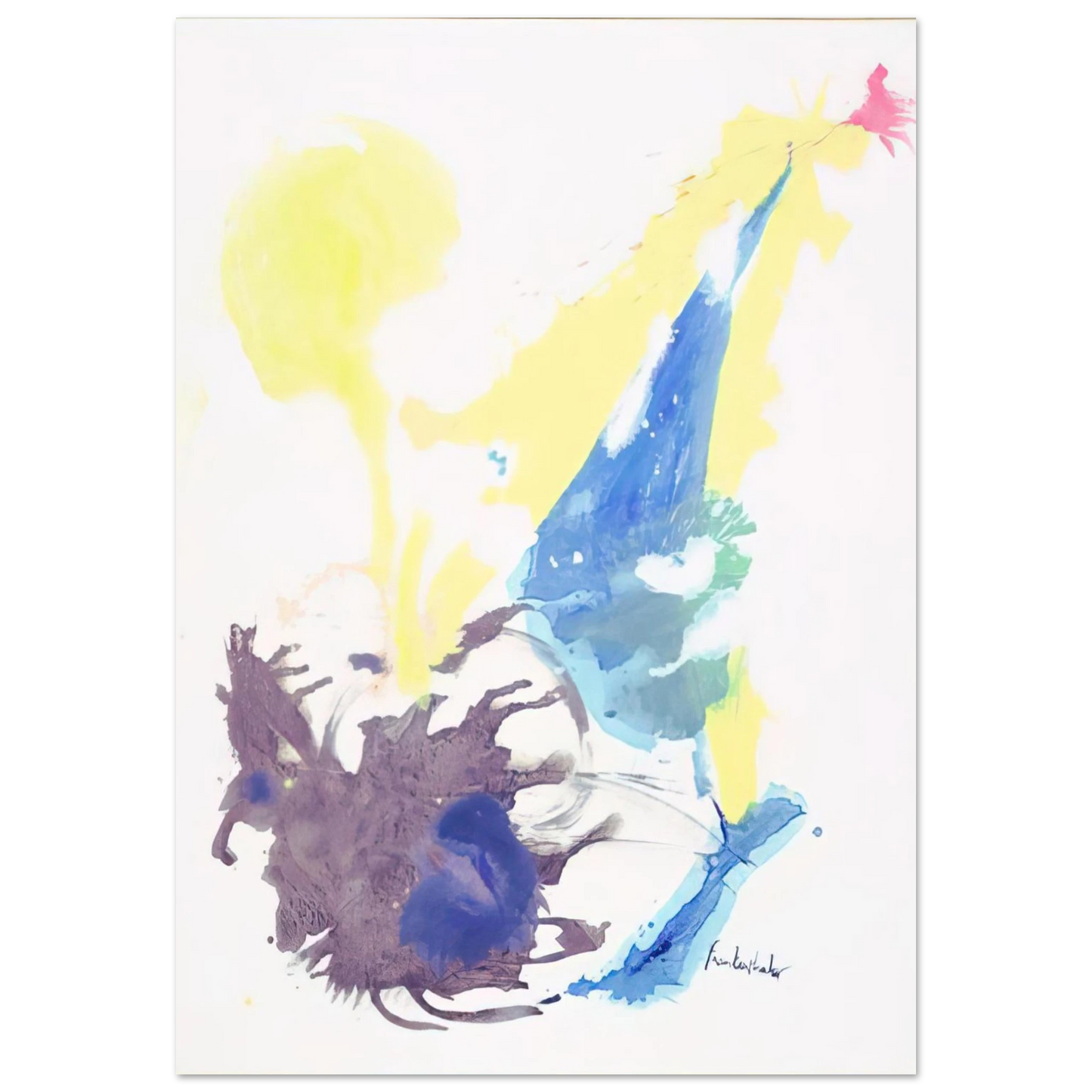 Helen Frankenthaler - Moving Day - 1961 Wall art - 30x40 cm / 12x16 inches - Premium Wooden Framed Poster With Fine Art Paper-canvas - Black frame