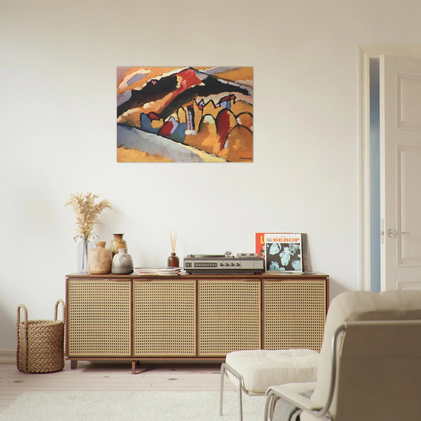 STUDY FOR AUTUMN 1909 - Wassily Kandinsky Brushed Aluminum Print - 70x100 cm / 28x40 inches | Wassily Kandinsky Aluminum Print | Wassily Kandinsky Prints