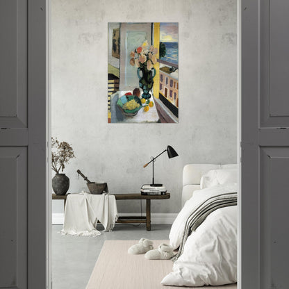 FLOWERS IN FRONT OF A WINDOW 1922 - Henri Matisse Brushed Aluminum Print - 70x100 cm / 28x40 inches | Henri Matisse Aluminum Print | Henri Matisse Prints