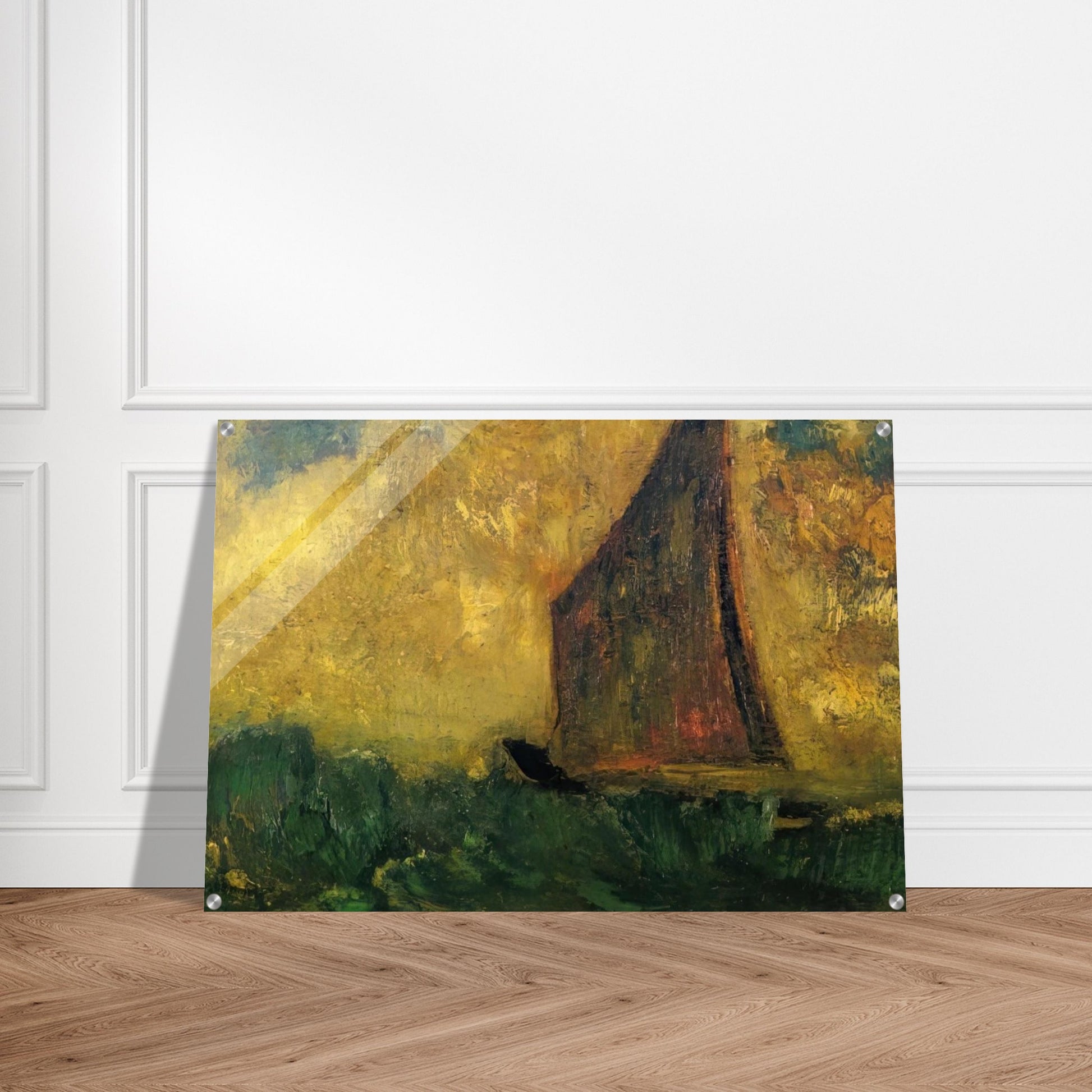 THE MYSTERIOUS BOAT - Odilon Redon Acrylic Print - 70x100 cm / 28x40″ inches
