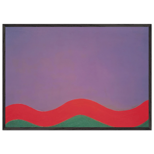 Out - Al Held 70x100 cm / 28x40 inches Framed Art Print – Black Wooden Frame