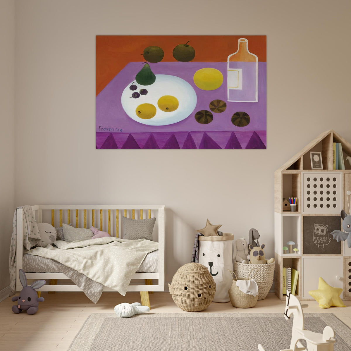 Fruit - 2009 - Mary Fedden Art Prints - 100x150 cm / 40x60″ inches | Mary Fedden Poster | Mary Fedden Prints