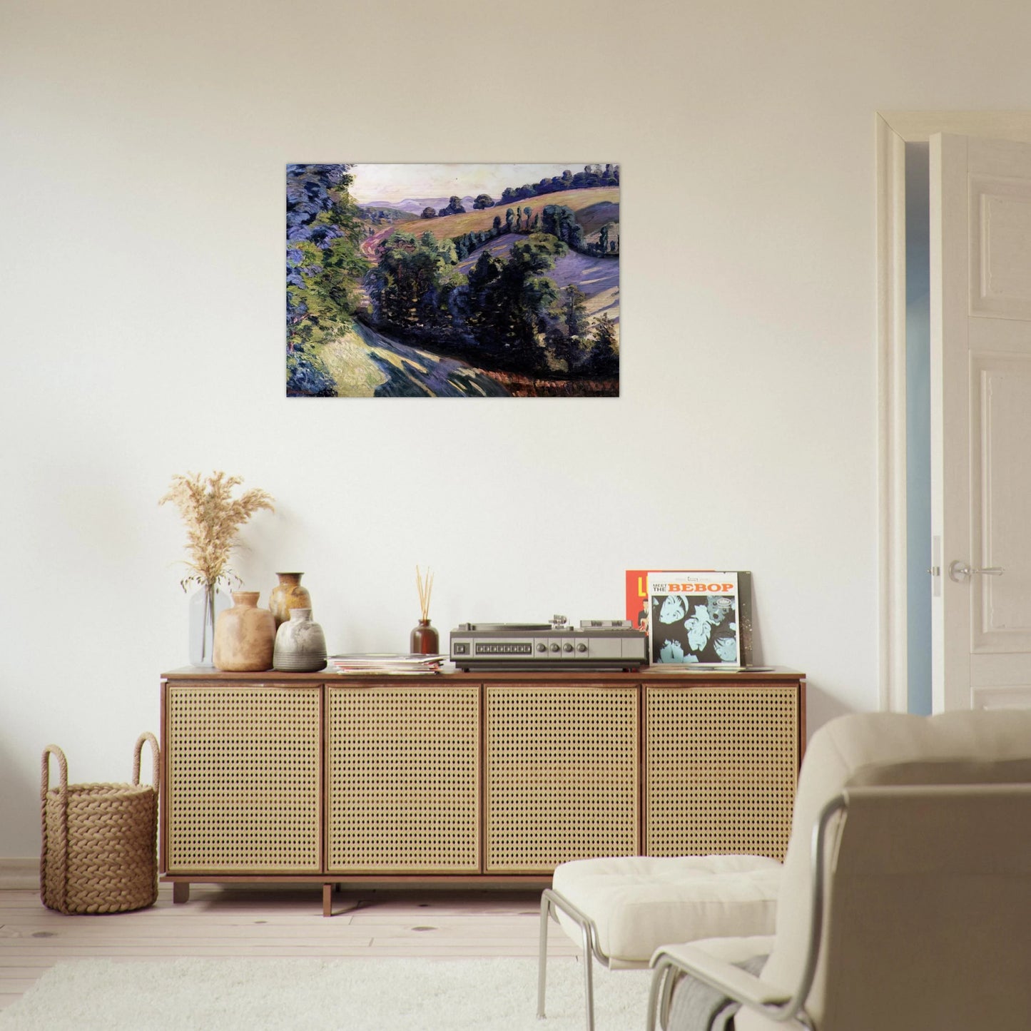 Landscape at Pontgibaud - Armand Guillaumin Brushed Aluminum Print - 70x100 cm / 28x40 inches | Armand Guillaumin Aluminum Print | Armand Guillaumin Prints