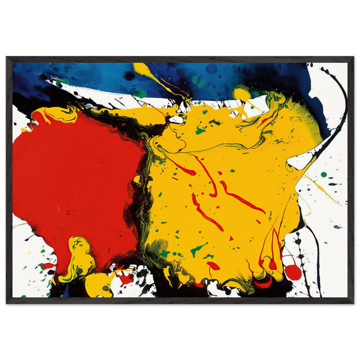 Untitled  SFP94-109  SFF 1757  - Sam Francis 70x100 cm / 28x40 inches Framed Art Print – Black Wooden Frame