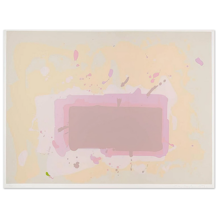 John Hoyland - Pale Yellow, Pink and Brown - 1971  75x100 cm / 30x40inches Fine Art Poster