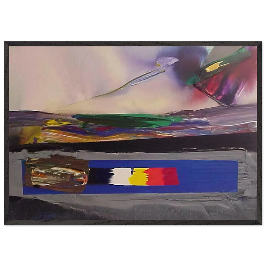 Phenomena Prism Yield - Paul Jenkins 70x100 cm / 28x40 inches Framed Art Print – Black Wooden Frame