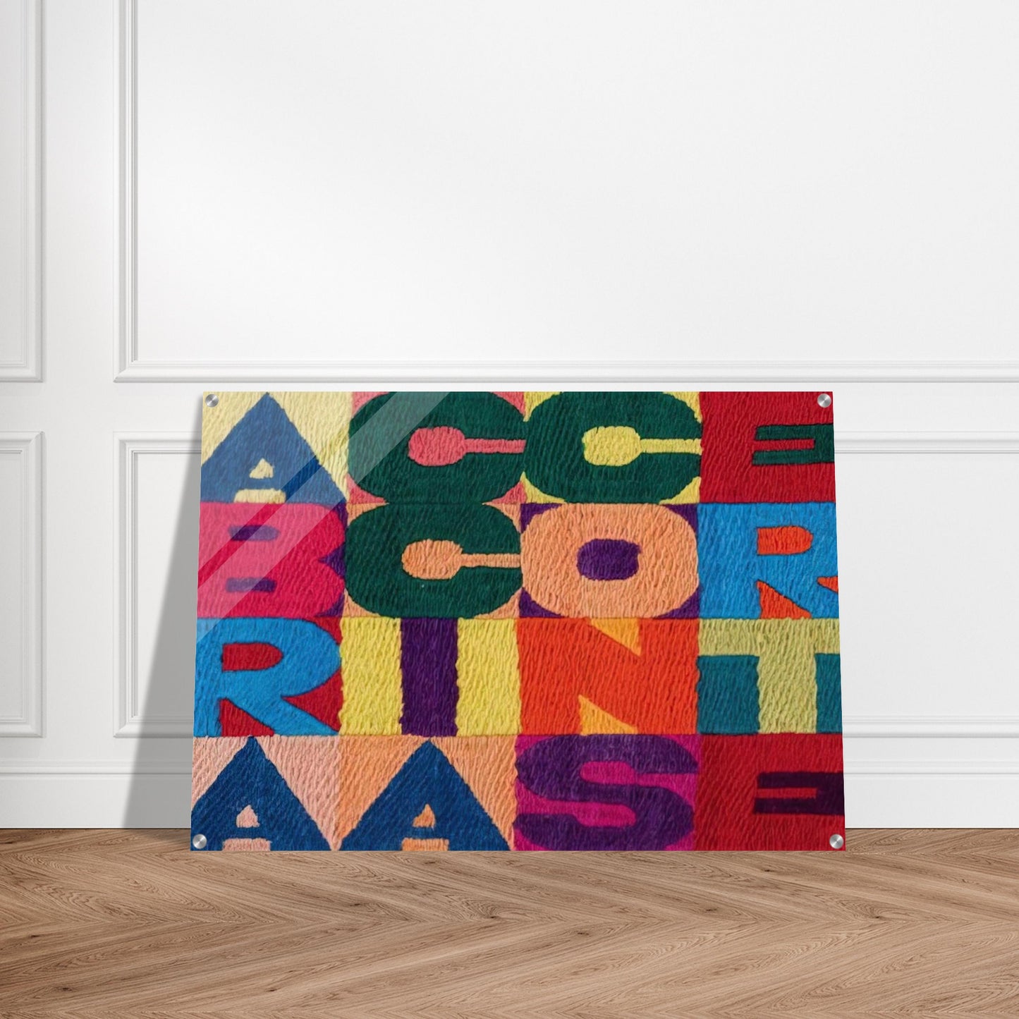 A BRACCIA CONSERTE 1994 - Alighiero Boetti Acrylic Print - 70x100 cm / 28x40″ inches