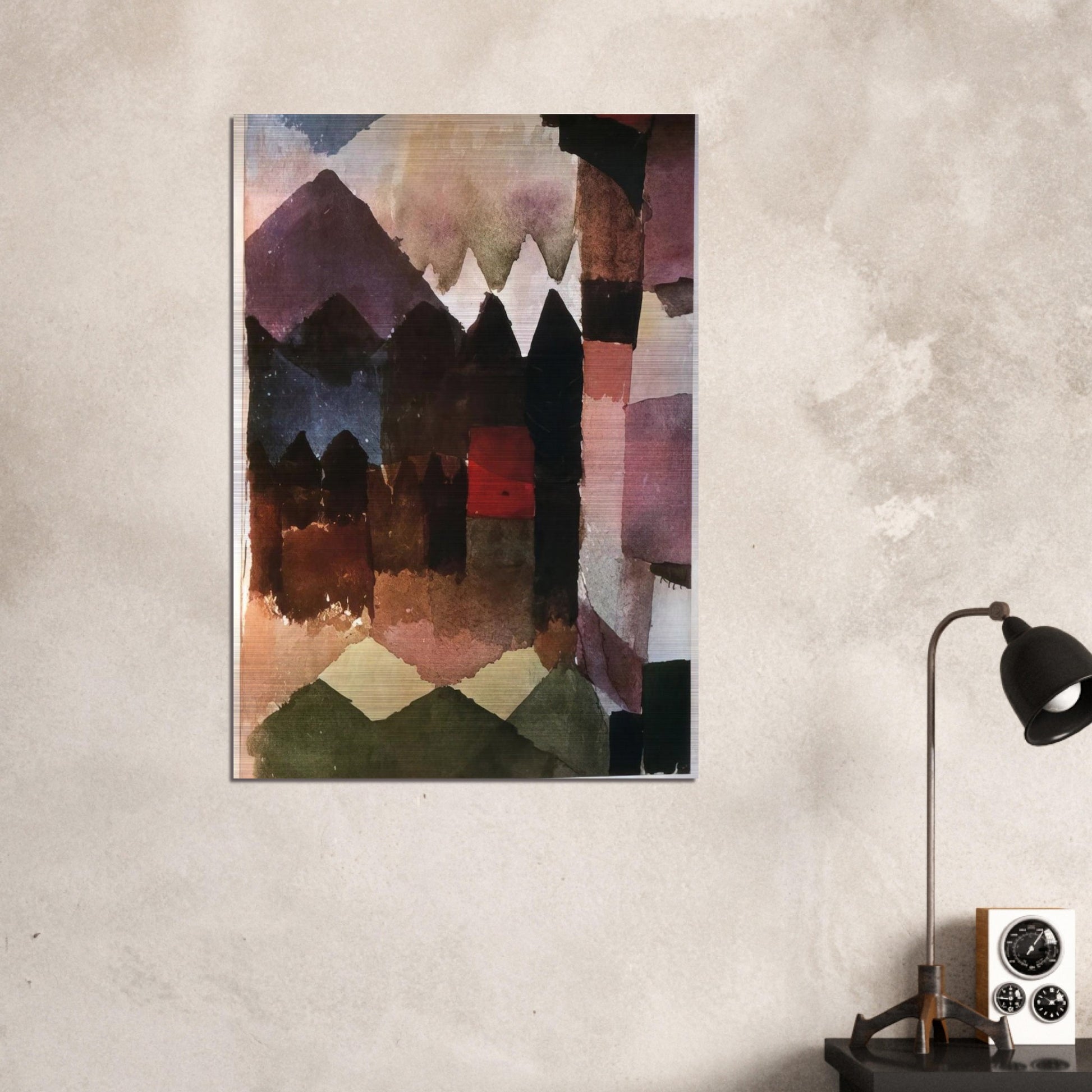 HAIRDRYER IN MARC S GARDEN 1915 - Paul Klee Brushed Aluminum Print - 70x100 cm / 28x40 inches | Paul Klee Aluminum Print | Paul Klee Prints