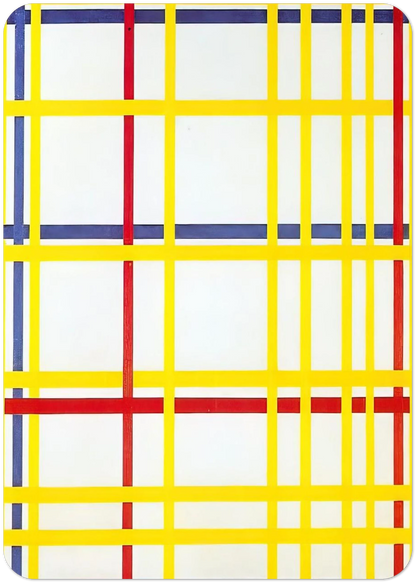New York City I By Piet Mondrian Pack of 10 Post Cards | Piet Mondrian Post Cards | A6 (10.5 x 14.8 cm) - 4.1 x 5.8 inches