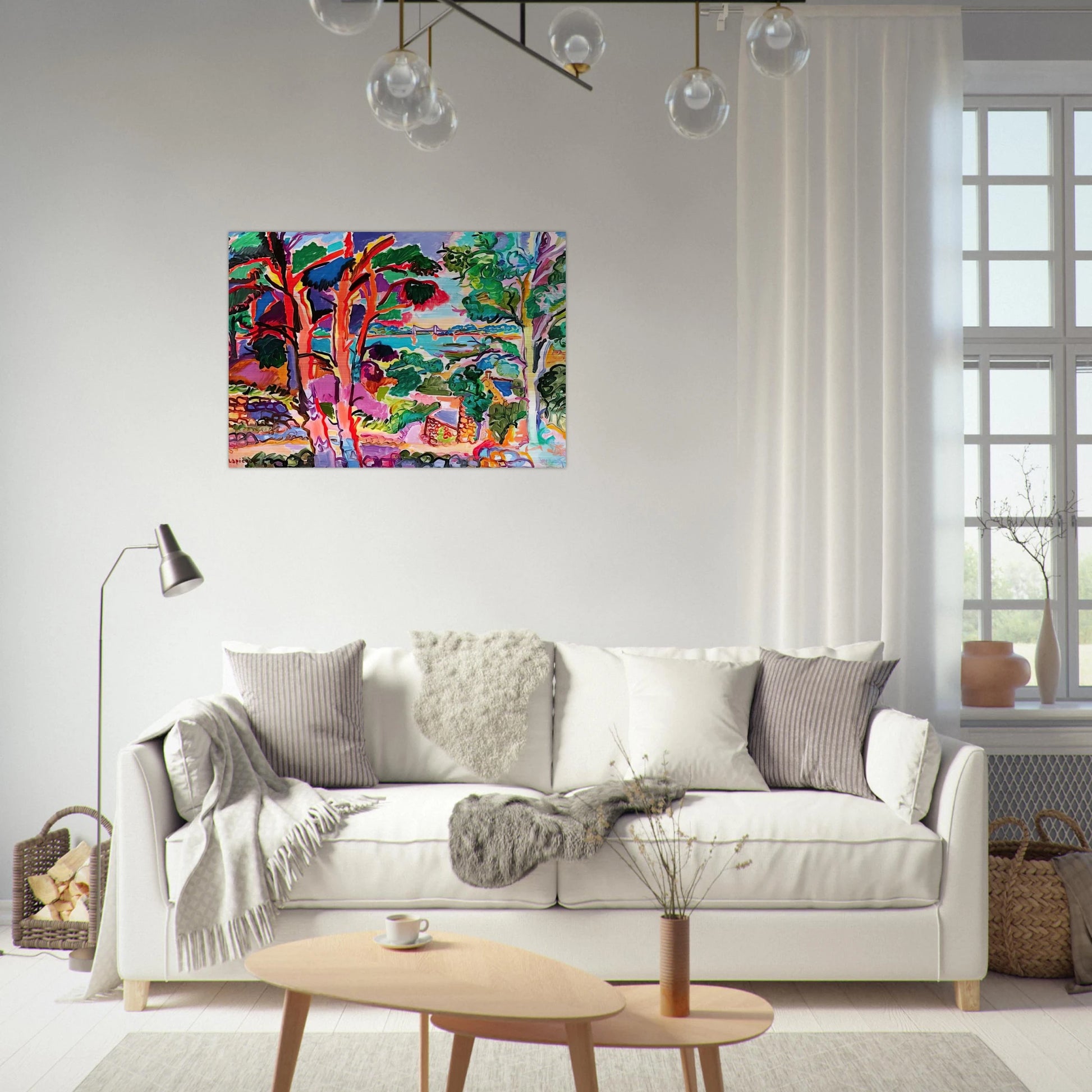 Le trieux a Lancerf - 1957 - Charles Lapicque Brushed Aluminum Print - 70x100 cm / 28x40 inches | Charles Lapicque Aluminum Print | Charles Lapicque Prints