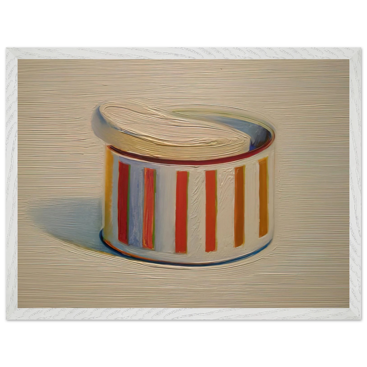 Wayne Thiebaud - Powder with Puff - 1966 Wall Art - 21x29.7 cm / 8x12" - Premium Wooden Framed Poster With Fine Art Paper - White frame