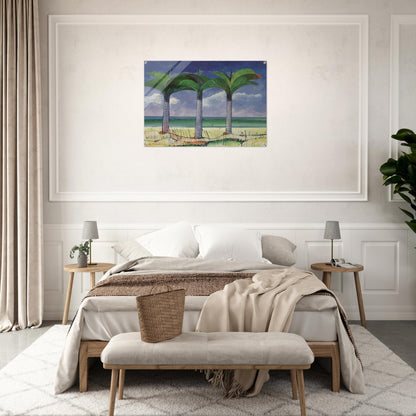 Praia com Três Coqueiros - 1995 - Aldemir Martins Acrylic Print - 70x100 cm / 28x40″ inches