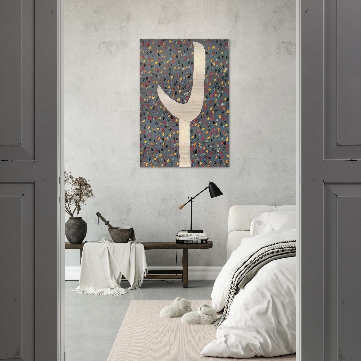 Tab Tied to the Moon Film - 1957 - Forrest Bess Brushed Aluminum Print - 70x100 cm / 28x40 inches | Forrest Bess Aluminum Print | Forrest Bess Prints