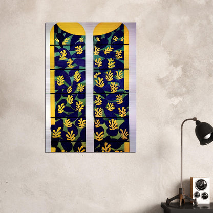 TREE OF LIFE STAINED GLASS BEHIND THE ALTAR IN THE CHAPEL OF THE ROSARY AT VENCE 1951 - Henri Matisse Brushed Aluminum Print - 70x100 cm / 28x40 inches | Henri Matisse Aluminum Print | Henri Matisse Prints