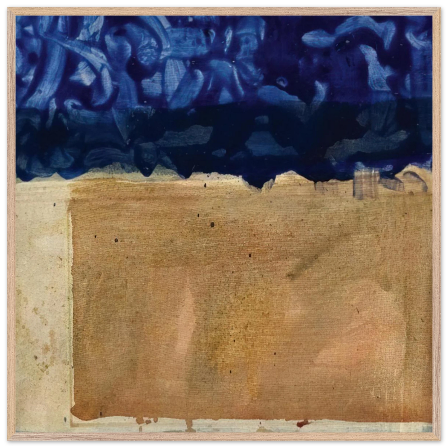 Helen Frankenthaler - Shoreline - 1952 Wall art - 60x90 cm / 24x36 inches - Premium Wooden Framed Poster With Fine Art Paper-canvas - White frame