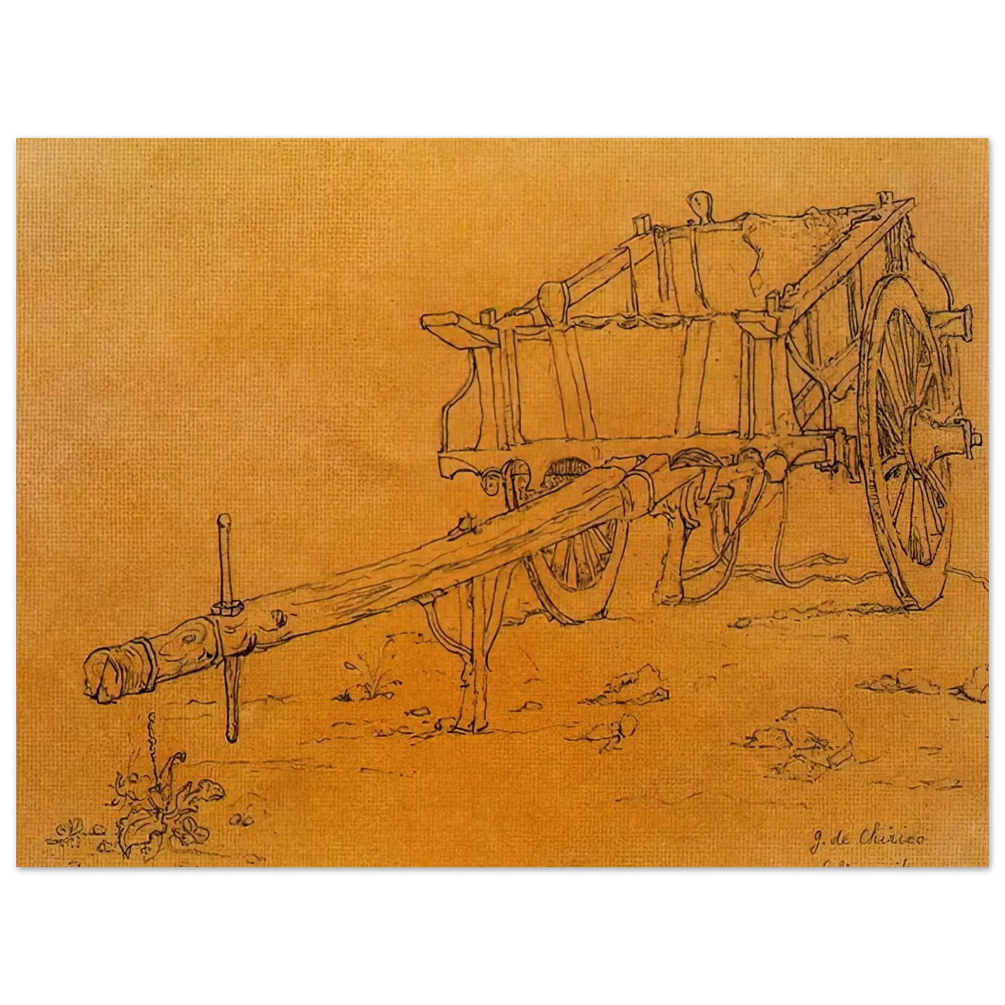 Giorgio de Chirico - THE CHARIOT  75x100 cm / 30x40inches Fine Art Poster