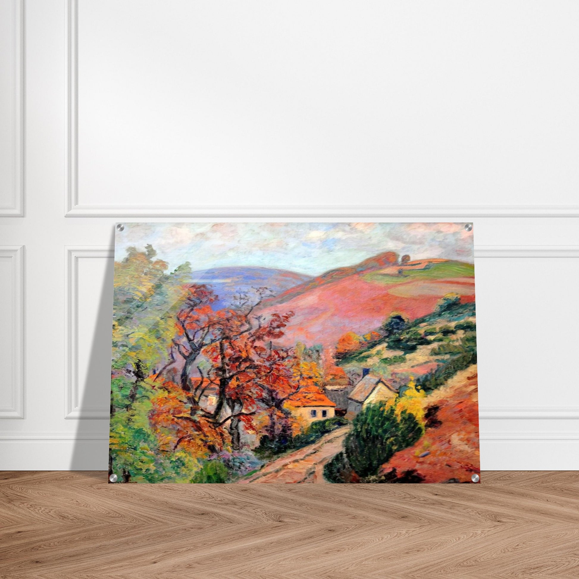 Mountain Landscape - Pontgibaud, village in Peschadoire - Armand Guillaumin Acrylic Print - 70x100 cm / 28x40″ inches