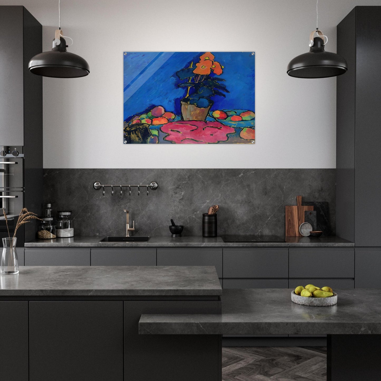 STILL LIFE WITH BEGONIA 1911 - Alexej von Jawlensky Acrylic Print - 70x100 cm / 28x40″ inches