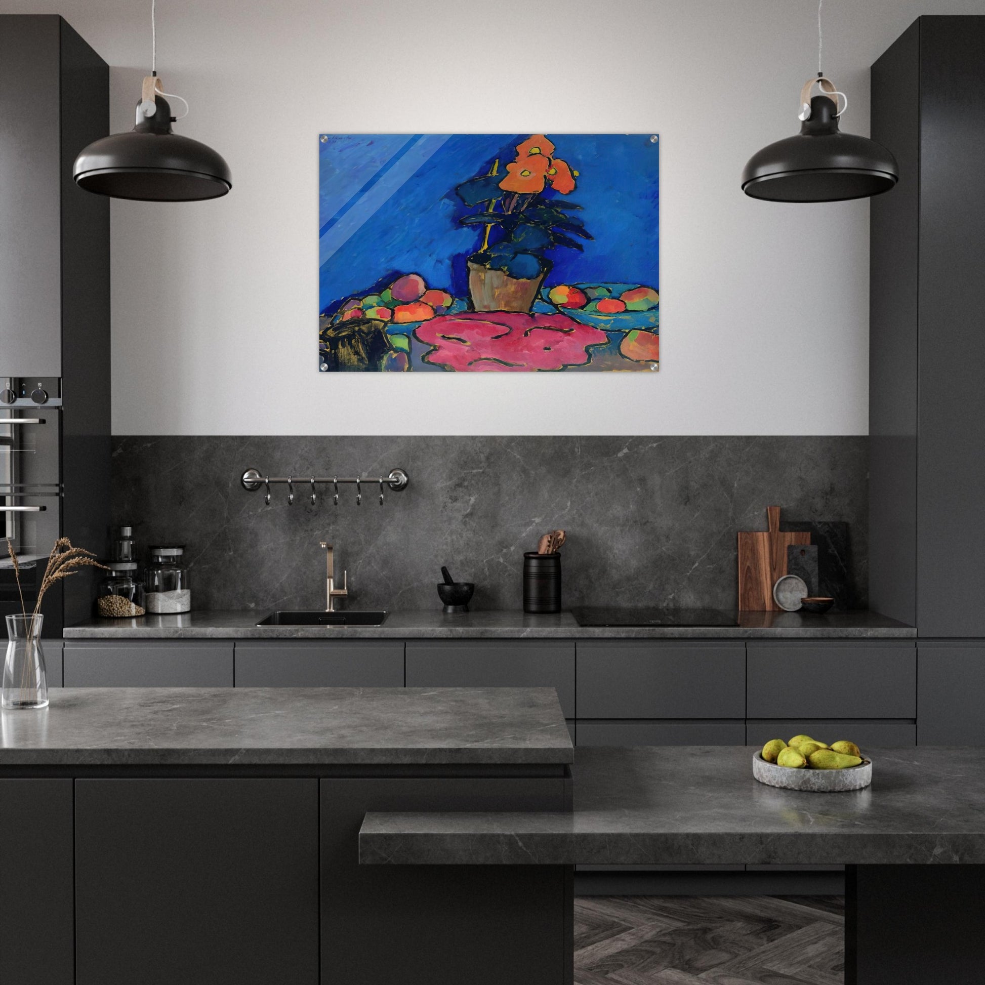 STILL LIFE WITH BEGONIA 1911 - Alexej von Jawlensky Acrylic Print - 70x100 cm / 28x40″ inches