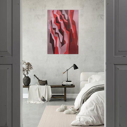 Orange, Red, Umber - 1958 - Karl Benjamin Brushed Aluminum Print - 70x100 cm / 28x40 inches | Karl Benjamin Aluminum Print | Karl Benjamin Prints