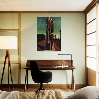 THE GREAT METAPHYSICIAN 1917 - Giorgio de Chirico Brushed Aluminum Print - 70x100 cm / 28x40 inches | Giorgio de Chirico Aluminum Print | Giorgio de Chirico Prints