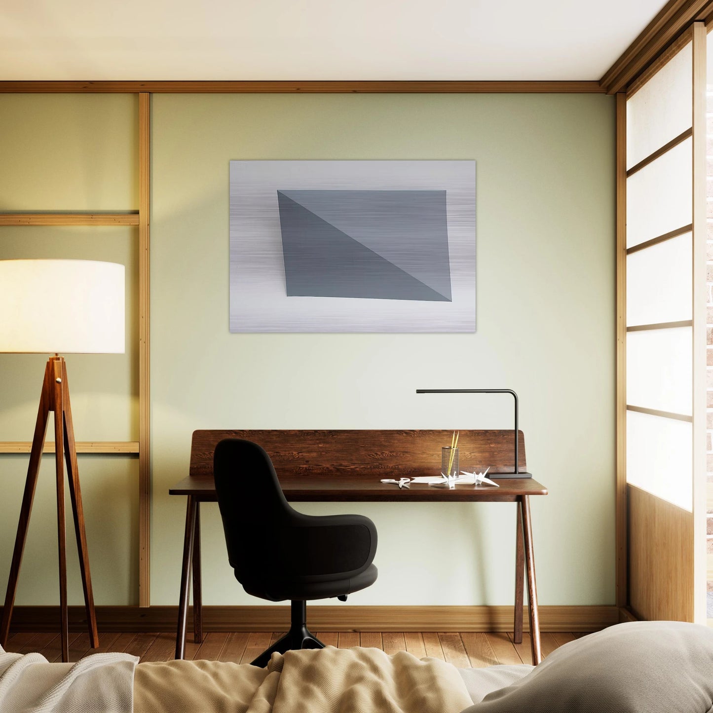 Three-Dimensional Picture diagonal folding - 1966 - Charlotte Posenenske Brushed Aluminum Print - 70x100 cm / 28x40 inches | Charlotte Posenenske Aluminum Print | Charlotte Posenenske Prints