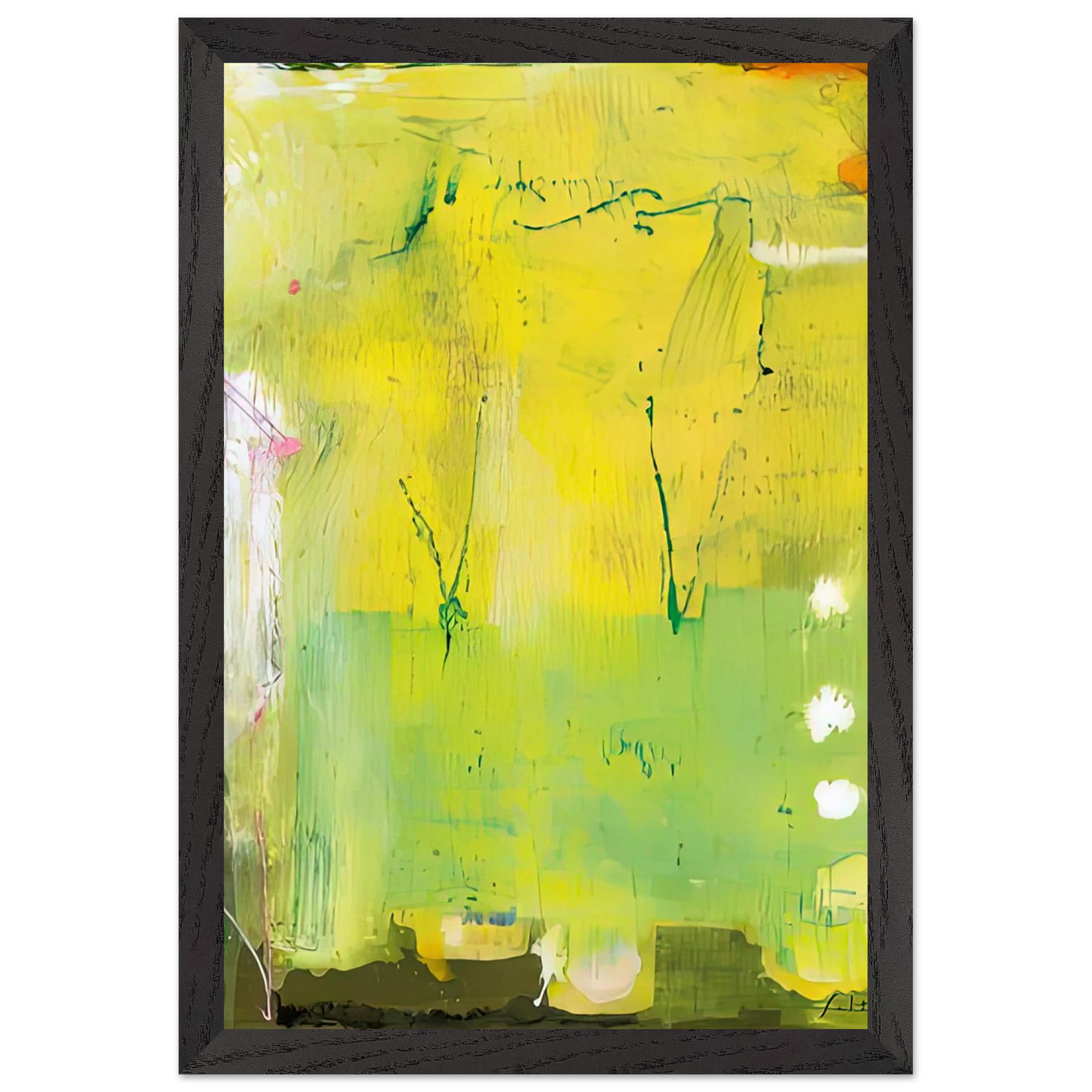 Helen Frankenthaler - The RakeÃ¢â‚¬â„¢s Progress, 1991- Wall Art - 60x80 cm / 24x32 inches - Premium Wooden Framed Poster With Fine Art Paper-canvas - White frame