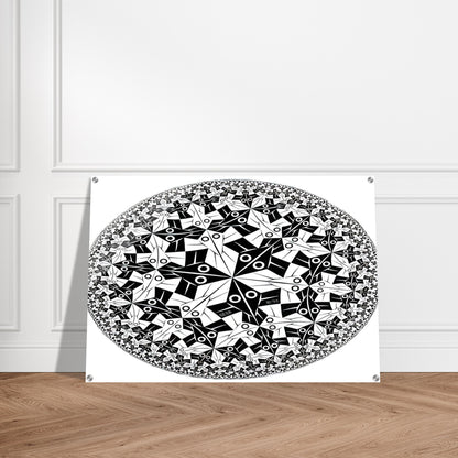 CIRCLE LIMIT I - MC Escher Acrylic Print - 70x100 cm / 28x40″ inches | Maurits Cornelis Escher Prints