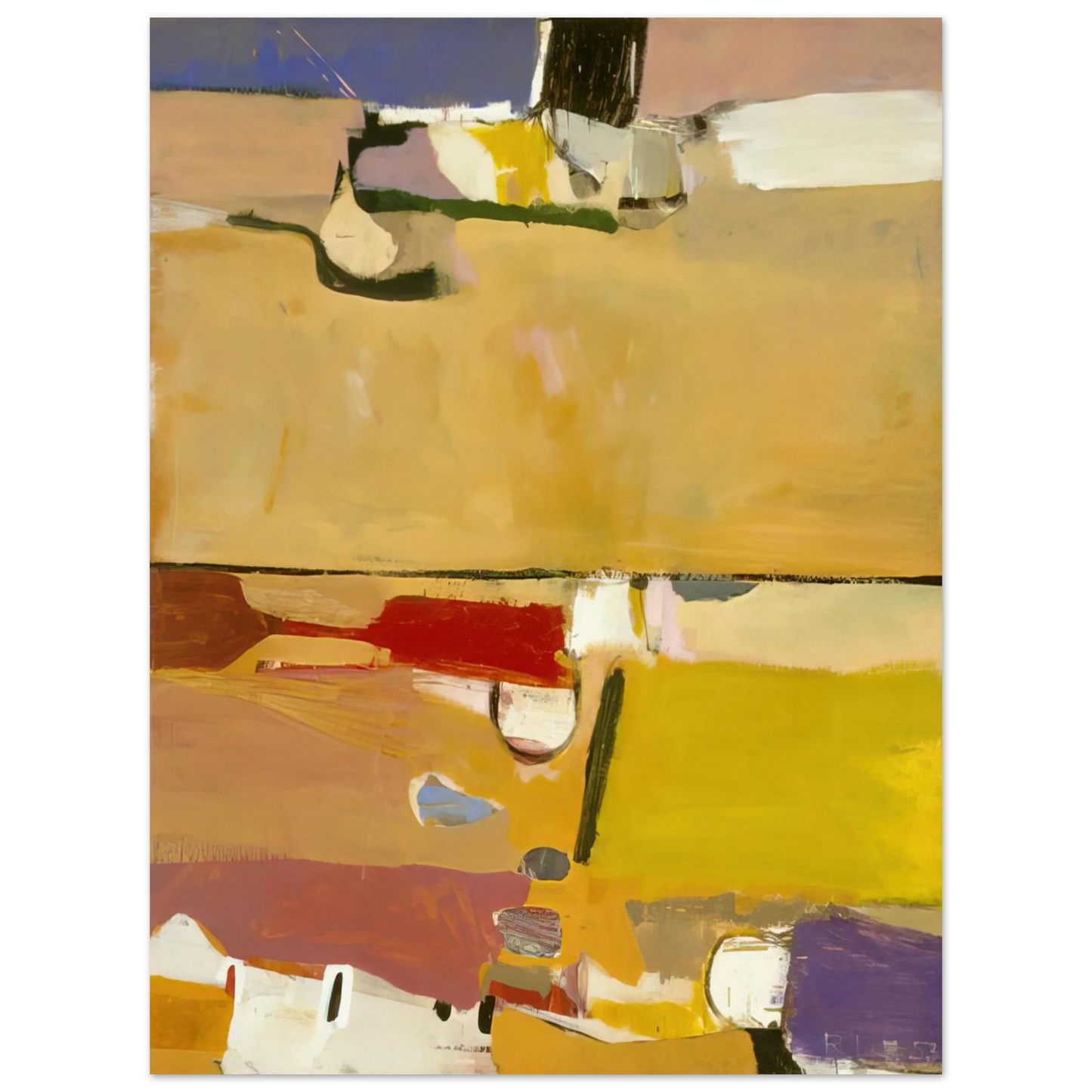 Richard Diebenkorn - A Day at the Races  75x100 cm / 30x40inches Fine Art Poster