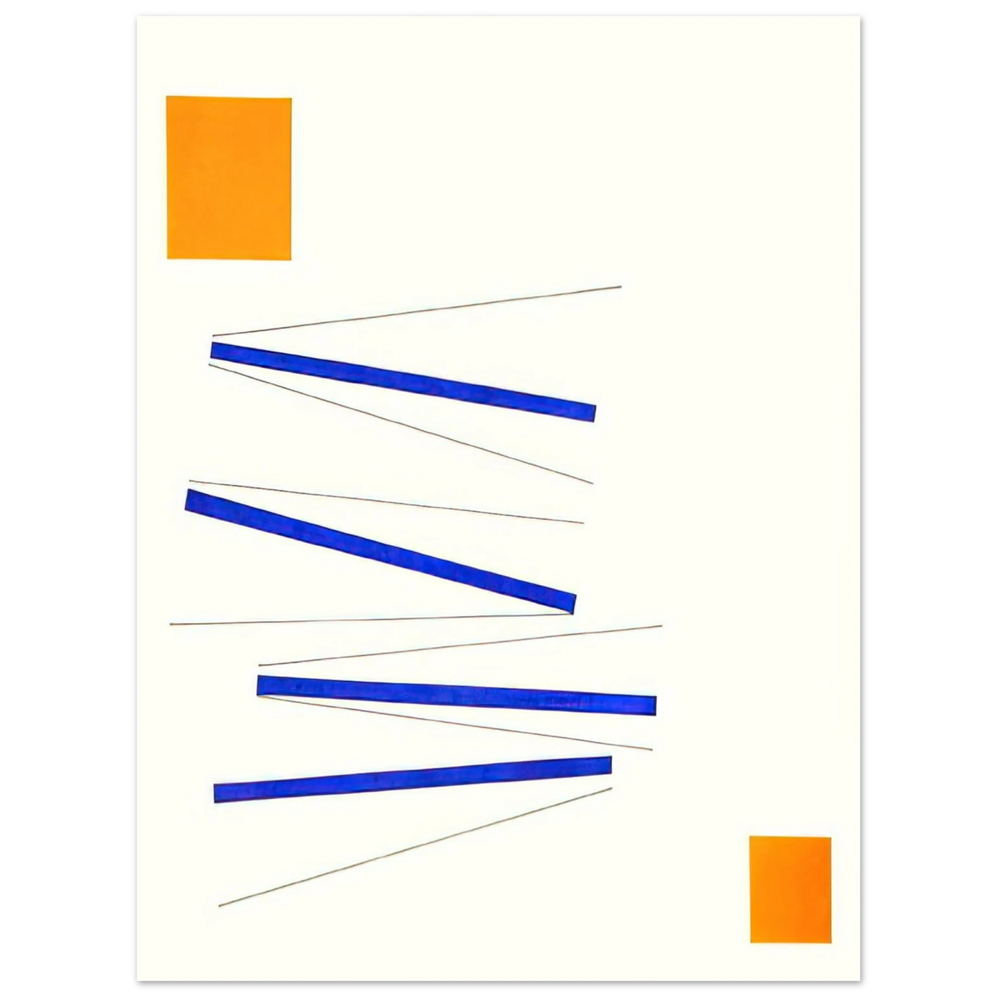 Lygia Pape - Relief in Orange and Blue - 1956  75x100 cm / 30x40inches Fine Art Poster