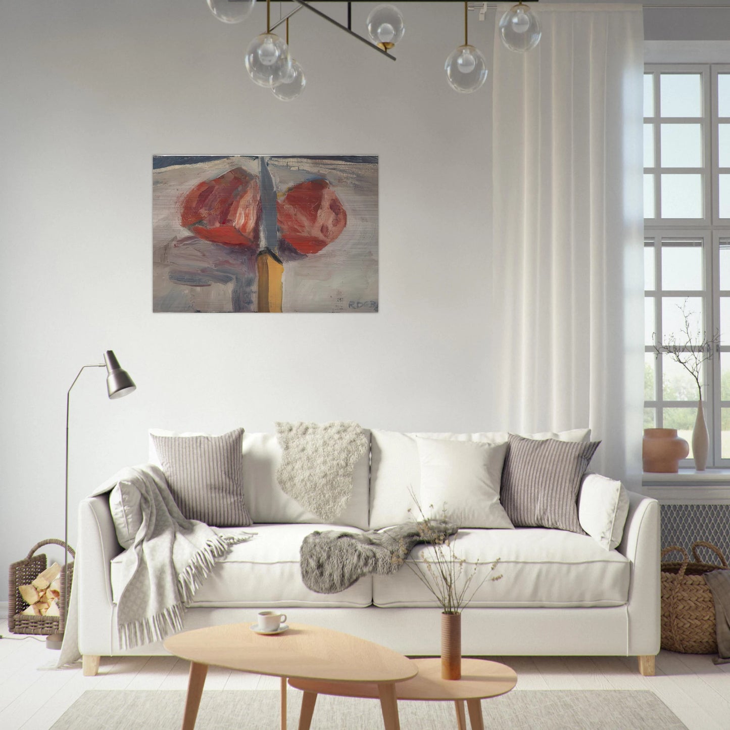 Tomato and Knife - Richard Diebenkorn Brushed Aluminum Print - 70x100 cm / 28x40 inches | Richard Diebenkorn Aluminum Print | Richard Diebenkorn Prints