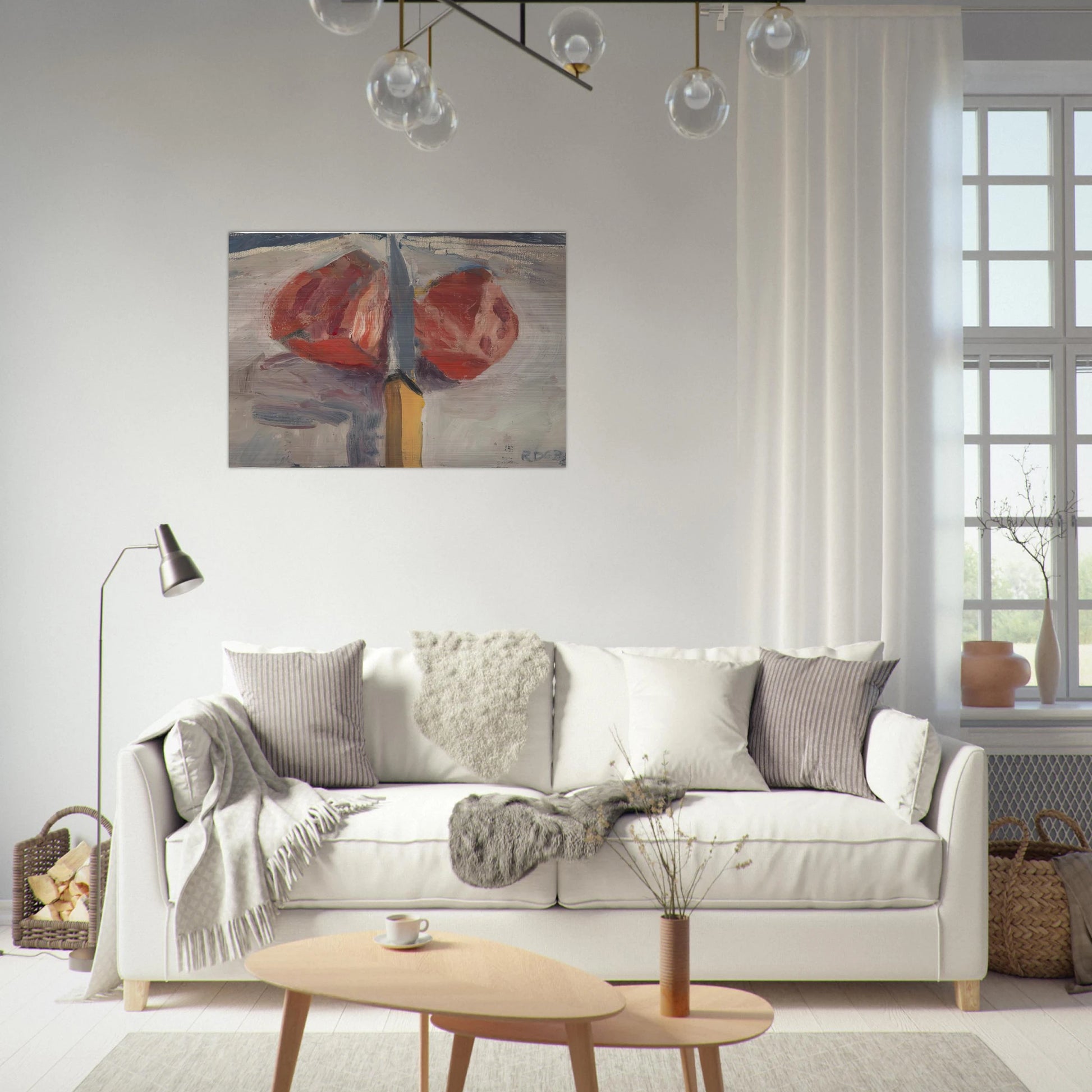 Tomato and Knife - Richard Diebenkorn Brushed Aluminum Print - 70x100 cm / 28x40 inches | Richard Diebenkorn Aluminum Print | Richard Diebenkorn Prints