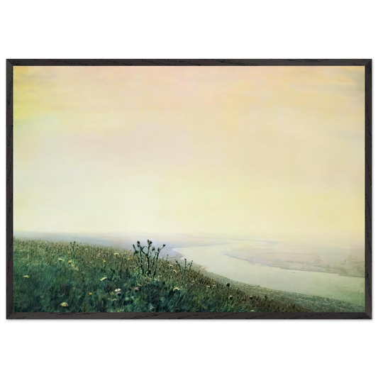 Dnieper in the morning - Arkhyp Kuindzhi 70x100 cm / 28x40 inches Framed Art Print – Black Wooden Frame