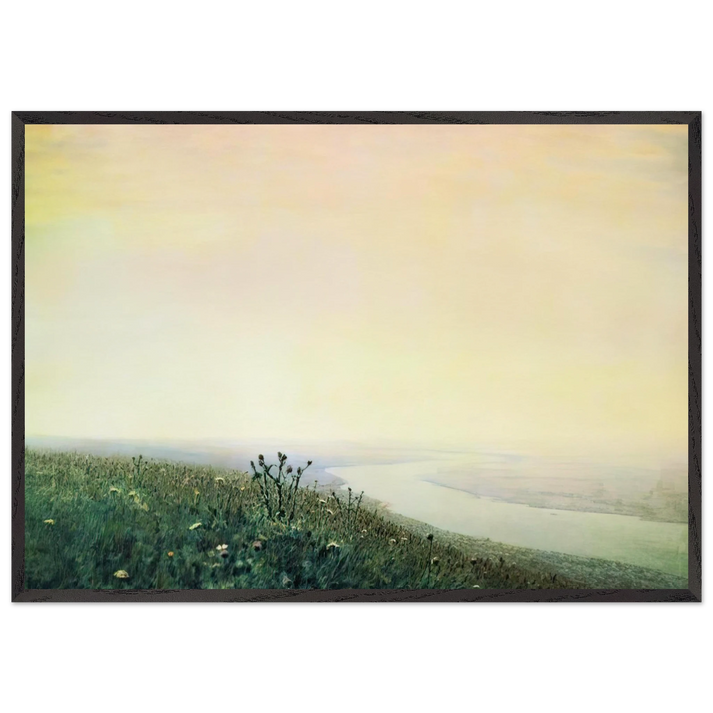 Dnieper in the morning - Arkhyp Kuindzhi 70x100 cm / 28x40 inches Framed Art Print – Black Wooden Frame