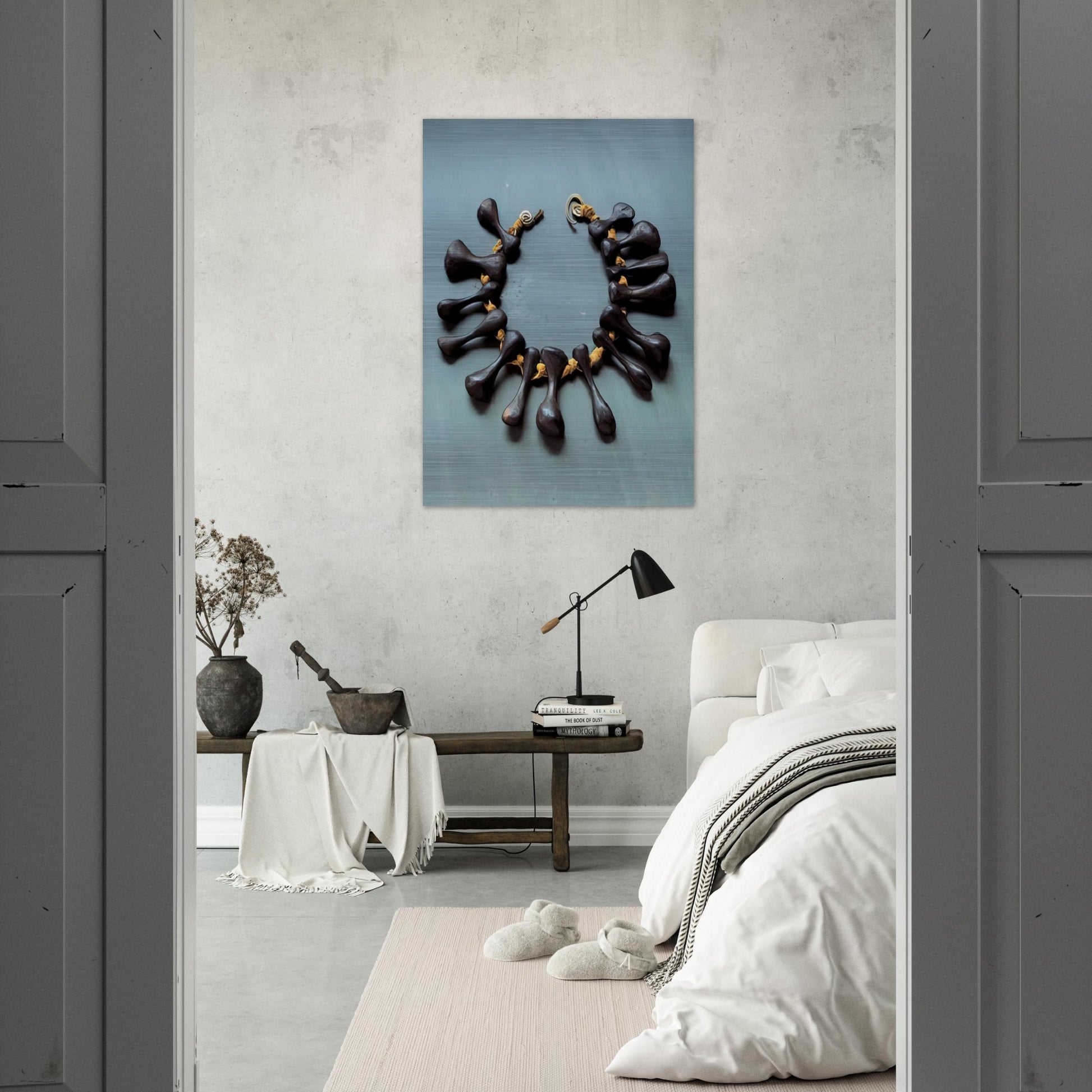 BONES NECKLACE 1940 - Alexander Calder Brushed Aluminum Print - 70x100 cm / 28x40 inches | Alexander Calder Aluminum Print | Alexander Calder Prints