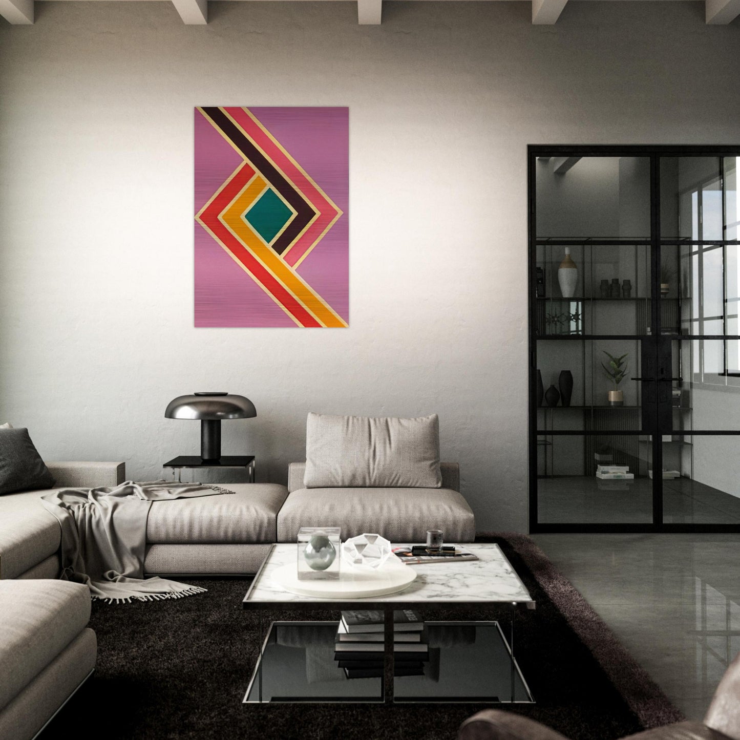Comet I - Sam Gilliam Brushed Aluminum Print - 70x100 cm / 28x40 inches | Sam Gilliam Aluminum Print | Sam Gilliam Prints