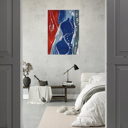 Farbaquatinta 1965-7 - 1965 - Ernst Wilhelm Nay Brushed Aluminum Print - 70x100 cm / 28x40 inches | Ernst Wilhelm Nay Aluminum Print | Ernst Wilhelm Nay Prints