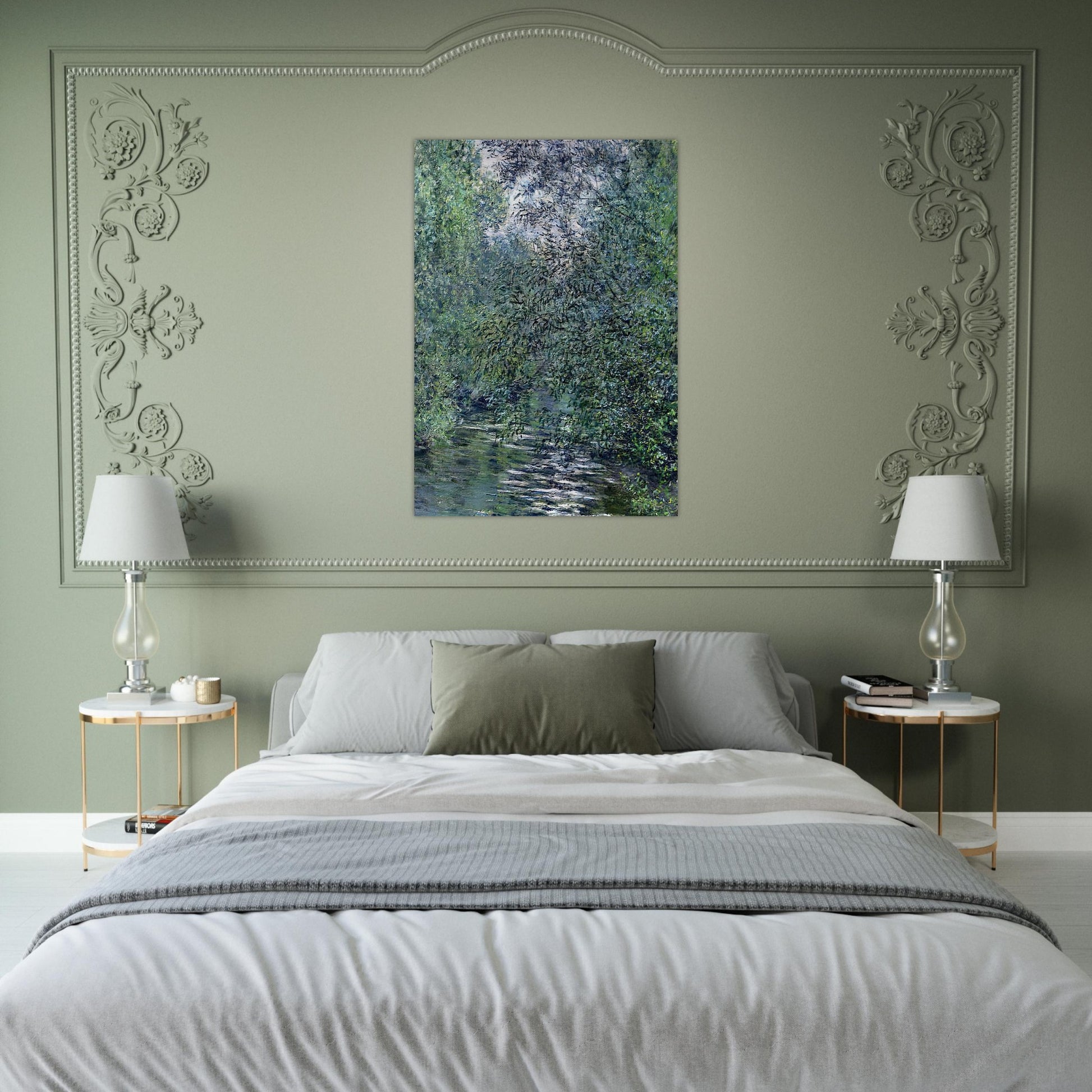 The Willows on the River - claude monet Brushed Aluminum Print - 70x100 cm / 28x40 inches | claude monet Aluminum Print | claude monet Prints