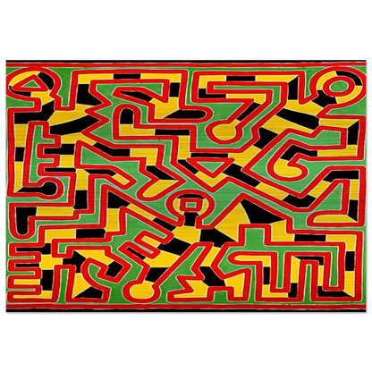 UNTITLED 1988 - Keith Haring Brushed Aluminum Print - 70x100 cm / 28x40 inches | Keith Haring Aluminum Print | Keith Haring Prints | Keith Haring Art For Sale