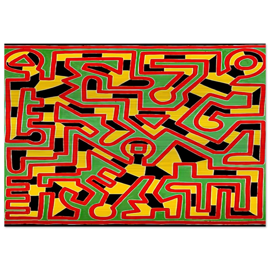 UNTITLED 1988 - Keith Haring Brushed Aluminum Print - 70x100 cm / 28x40 inches | Keith Haring Aluminum Print | Keith Haring Prints | Keith Haring Art For Sale