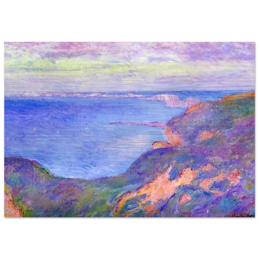 Cliff near Dieppe 2 - claude monet Brushed Aluminum Print - 70x100 cm / 28x40 inches | claude monet Aluminum Print | claude monet Prints