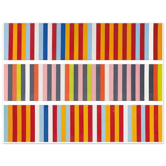 Gene Davis - Barricades - 1968  75x100 cm / 30x40inches Fine Art Poster