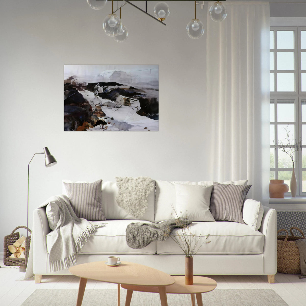 THE WHITE DORY 1941 - Andrew Wyeth Brushed Aluminum Print - 70x100 cm / 28x40 inches | Andrew Wyeth Aluminum Print | Andrew Wyeth Prints