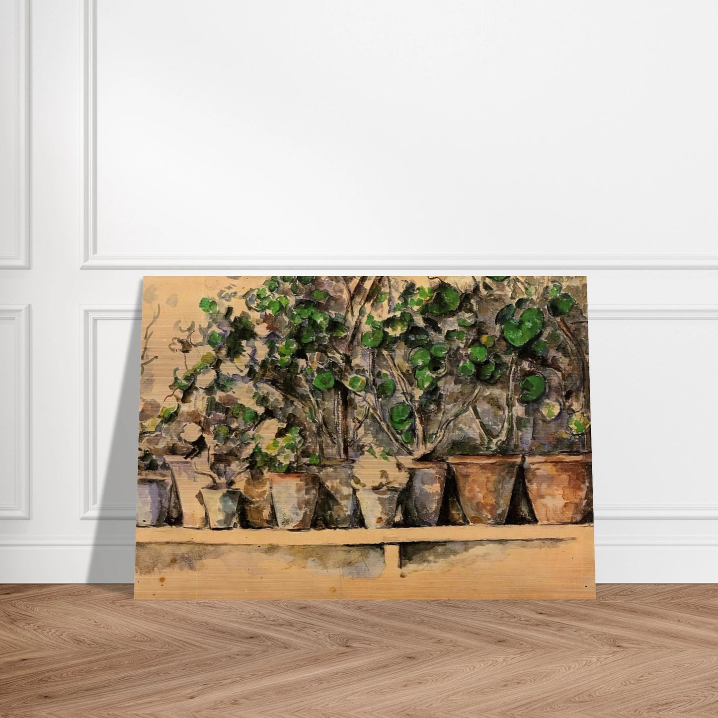 Flower Pots - Paul Cézanne Brushed Aluminum Print - 70x100 cm / 28x40 inches | Paul Cézanne Aluminum Print | Paul Cézanne Prints