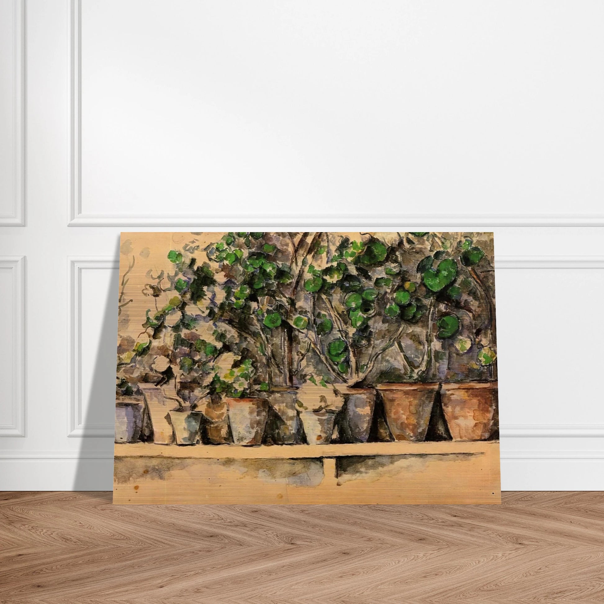 Flower Pots - Paul Cézanne Brushed Aluminum Print - 70x100 cm / 28x40 inches | Paul Cézanne Aluminum Print | Paul Cézanne Prints