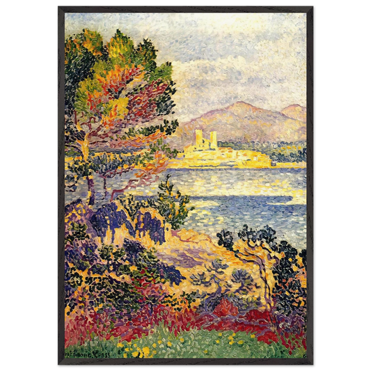 Antibes Morning - Henri-Edmond Cross 70x100 cm / 28x40 inches Framed Art Print – Black Wooden Frame